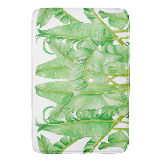 Bananenbladeren op een badmat (Voorkant Verticaal)