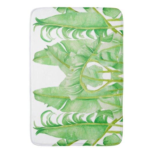 Bananenbladeren op een badmat (Voorkant Verticaal)
