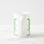 Bananenbladeren op een Bone China-Mok Porselein Kop (Achterkant)