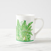 Bananenbladeren op een Bone China-Mok Porselein Kop (Rechts)