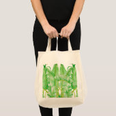 Bananenbladeren op een boodschappentas tote bag (Voorkant (product))