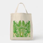 Bananenbladeren op een boodschappentas tote bag (Achterkant)