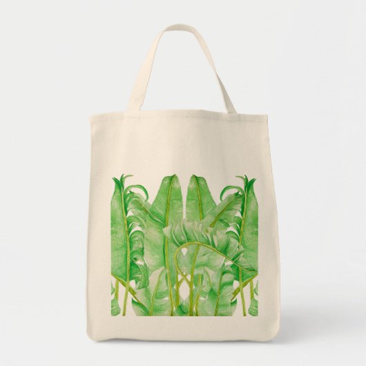 Bananenbladeren op een boodschappentas tote bag (Voorkant)