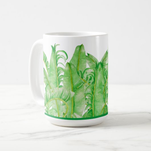 Bananenbladeren op een Classic Mok (15 oz.) (Voorkant links)