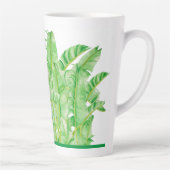 Bananenbladeren op een grote latte Mok (Rechts)