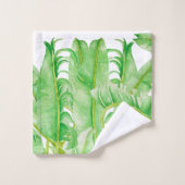 Bananenbladeren op een handdoekset bad handdoek (Wasdoekje)