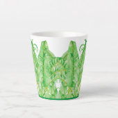 Bananenbladeren op een kleine latte Mok (Voorkant)