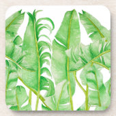 Bananenbladeren op een Onderzetter Set (Voorkant)