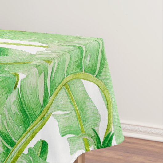 Bananenbladeren op een tafelkleed (Voorbeeld)
