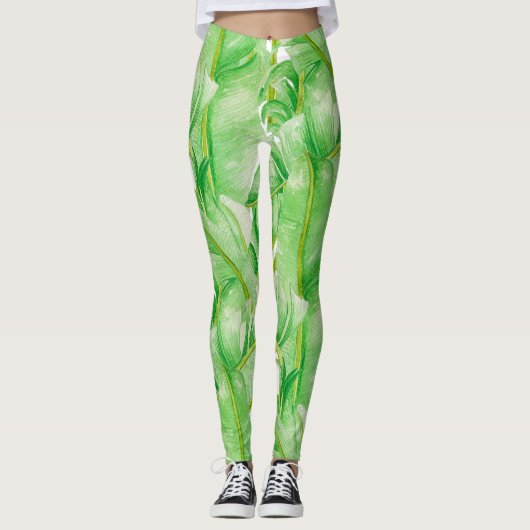 Bananenbladeren op Leggings (Voorkant)