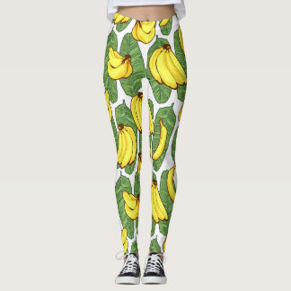 Bananenbladeren: tropisch fruitpatroon leggings