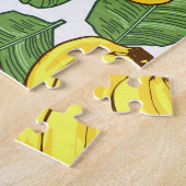 Bananenbladeren: tropisch fruitpatroon legpuzzel (Zijkant)