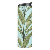 bananenbladeren: tropisch naadloos. thermosbeker (Gedraaid links)