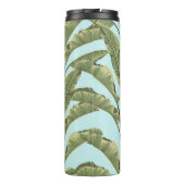 bananenbladeren: tropisch naadloos. thermosbeker (Achterkant)