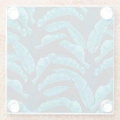 Bananenbladeren: tropisch patroon. glazen onderzetter (Achterkant)