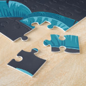 Bananenbladeren: tropisch patroon. legpuzzel (Zijkant)