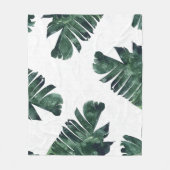 Bananenbladeren Waterverf tropische botanische Fleece Deken (Voorkant)