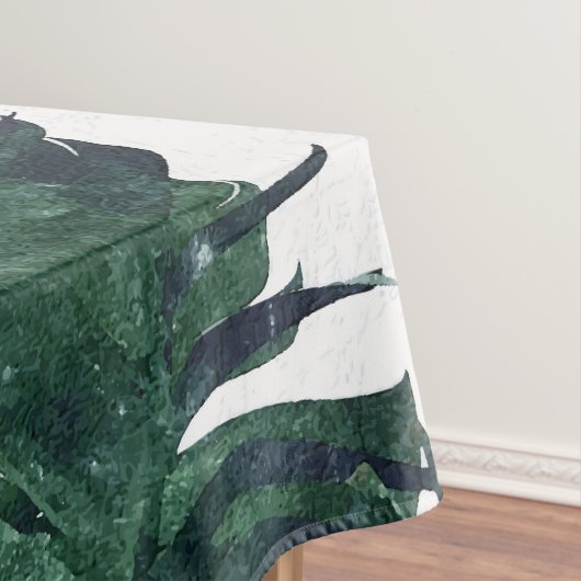 Bananenbladeren Waterverf tropische botanische pal Tafelkleed (Voorbeeld)