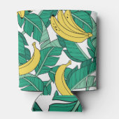 Bananenbladeren: wit patroon. blikjeskoeler (Achterkant)