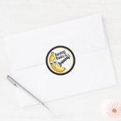 Bananenboeken verbieden ronde sticker (Envelop)