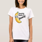 Bananenboeken verbieden t-shirt (Voorkant)