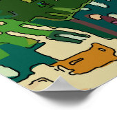 Bananenbomen, New Orleans Art Poster (Hoek)