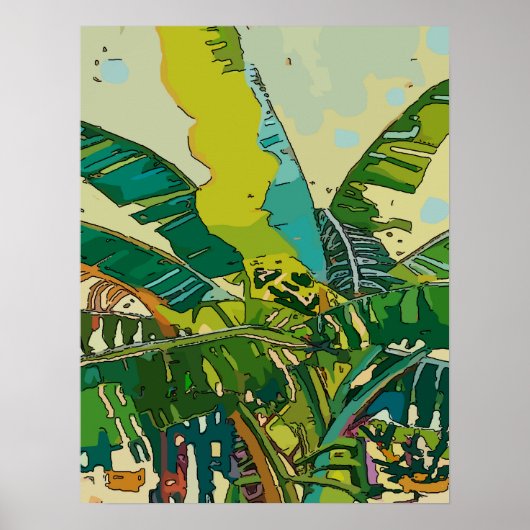 Bananenbomen, New Orleans Art Poster (Voorkant)