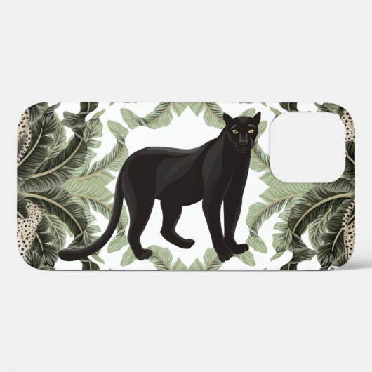 Bananenboom Cheetah Tropisch patroon Case-Mate iPhone Case (Achterkant (horizontaal))