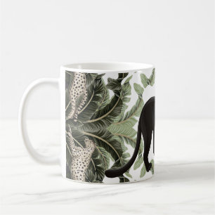Bananenboom Cheetah Tropisch patroon Koffiemok