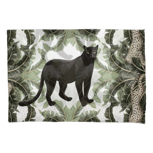 Bananenboom Cheetah Tropisch patroon Kussensloop (Voorkant)