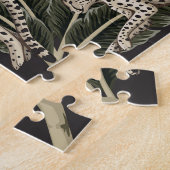 Bananenboom Cheetah Tropisch patroon Legpuzzel (Zijkant)