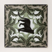 Bananenboom Cheetah Tropisch patroon Legpuzzel (Horizontaal)