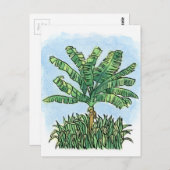 bananenboom in het Caribisch gebied Briefkaart (Voorkant / Achterkant)