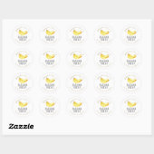 Bananenbrood Aquarel Fruit Landelijk Eenvoudig Ronde Sticker (Vel)