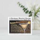 Bananenbrood Martini Recept Briefkaart (Staand voorkant)