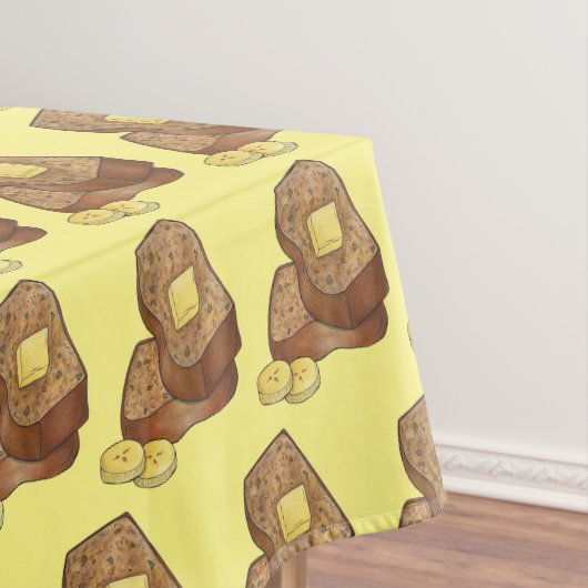 Bananenbrood met plakband bakkerbakkersverkoop tafelkleed (Voorbeeld)