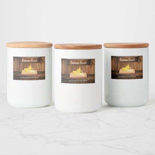 Bananenbrood productetiket 3"x2" voedselcontainer etiket (Flessen)