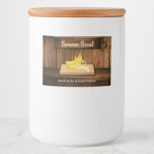 Bananenbrood productetiket 3"x2" voedselcontainer etiket (Voorkant)