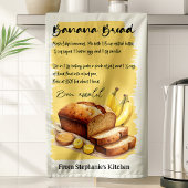 Bananenbrood recept gepersonaliseerd theedoek
