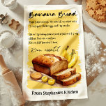 Bananenbrood recept gepersonaliseerd theedoek<br><div class="desc">Voeg een heerlijk en persoonlijk tintje toe aan uw keuken met deze Banana Bread Recept gepersonaliseerde keukenhanddoek. Met het klassieke bananenbroodrecept is deze handdoek perfect voor bakkers en bananenbroodliefhebbers. Pas het aan met jouw naam of boodschap,  waardoor het een uniek en praktisch geschenk is voor elke gelegenheid.</div>