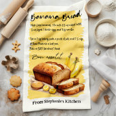 Bananenbrood recept gepersonaliseerd theedoek