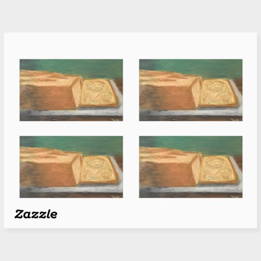 Bananenbrood Rechthoekige Sticker (Vel)
