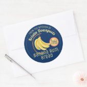 Bananenbrood thuis inblikken uit de keuken van ronde sticker (Envelop)