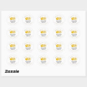 Bananenbrood Waterverf Slice Rustic Simple Ronde Sticker (Vel)