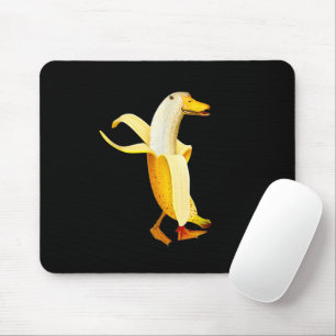 Bananeneend. Grappige Antropomorfe vruchten Dieren Muismat