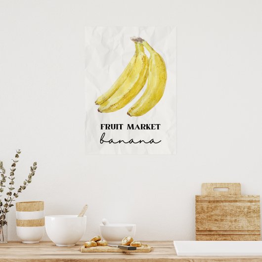 Bananenfruitmarkt Poster (Keuken)