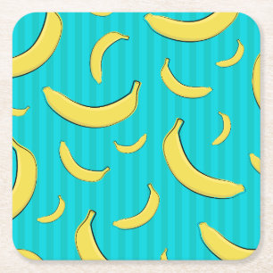 Bananenillustratie Kartonnen Onderzetters