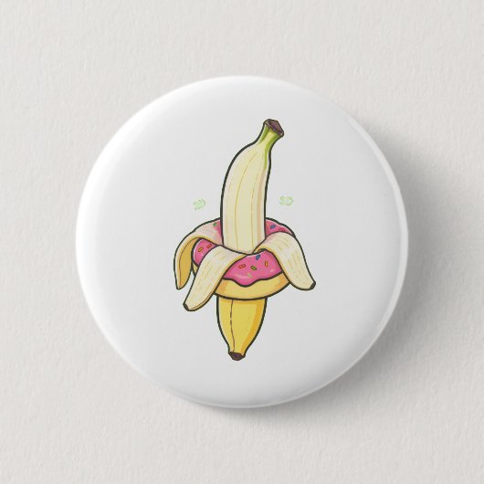 Bananenknop Ronde Button 5,7 Cm (Voorkant)
