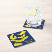 Bananenkokers Geel en Blauw Douanepartij Kartonnen Onderzetters (Insitu)