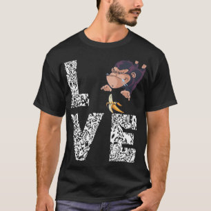 Bananenliefhebber Grappige Aap Tropische Zomer Fru T-shirt